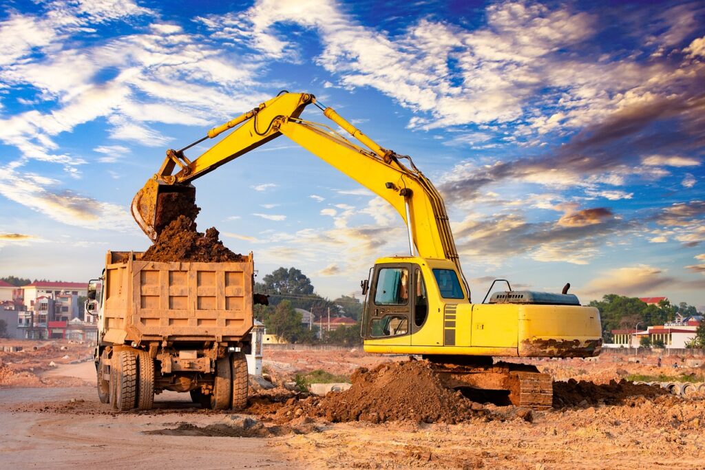 excavator, work, transportation